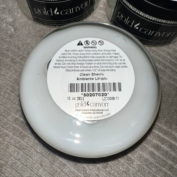 Gold Canyon Candles Clean sheets - Hard to find  3 10 oz candle bundle - Picture 3 of 3